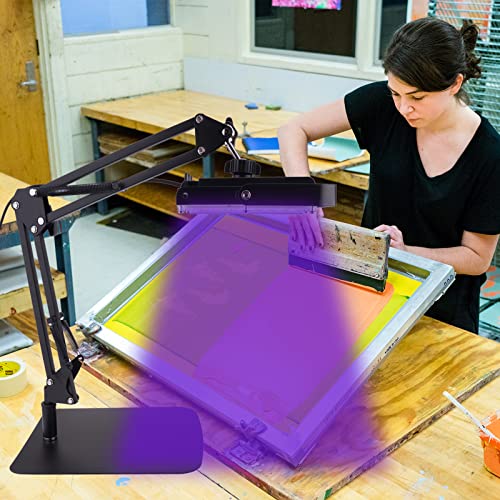 Dorhui 60W LED UV Screen Printing Exposure Light Kit with Adjustable Stand & Replacement Lamp Head, 395nm, 110V, Compatible with Diazo Photo Emulsion