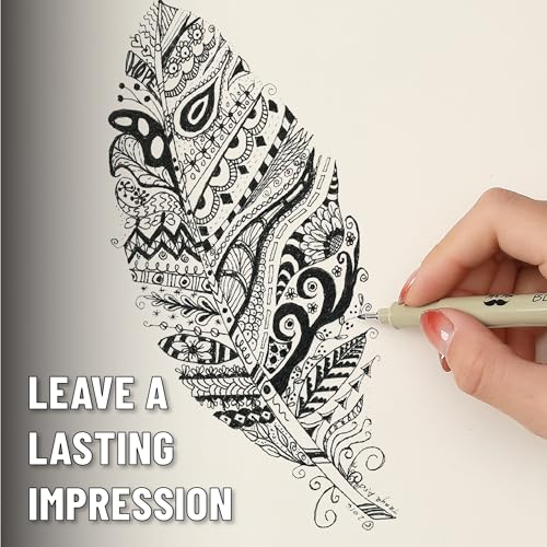 Mr. Pen- Drawing Pens for Artists, 6 Sizes, Black Multiliner, Artist pens | Micro Pens for Drawing - size: 6 Tip Sizes(0.2 to 0.5 mm)