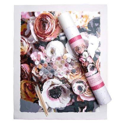 Pink Picasso Paint by Number Kit, Adults & Teens,16x20, Delightful Delivery | Botanical Floral Collection, Acrylic Paints and Brushes included, Pre-printed high quality canvas, DIY art kit, Gift-ready - color: Delightful Delivery