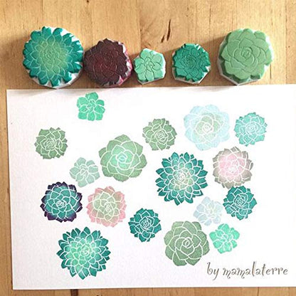 SGHUO 8pcs 4"x6" Rubber Stamp Carving Blocks Linoleum - color: Green, size: 8PCS