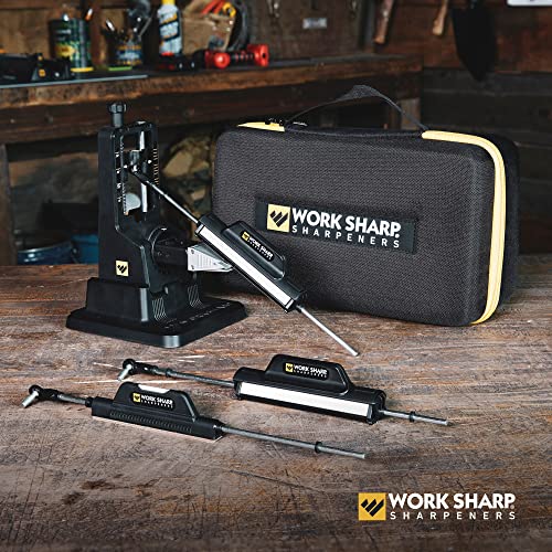 Work Sharp Precision Adjust Elite & Guided Field Knife Sharpener Kit - Professional Sharpening System for Kitchen, Pocket & Outdoor Knives - Complete 2-Piece Bundle Set - style: PAJ-E + GFS