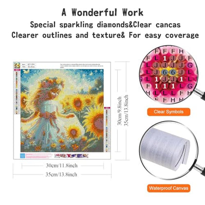 GUMITOON Diamond Art Kits for Adults-Full Drill Diamond Dots Paintings for Beginners, Round 5D Paint with Diamonds Pictures Gem Art Painting Kits DIY Crafts Kits 14"x14" QCY-094 - color: QCY-094