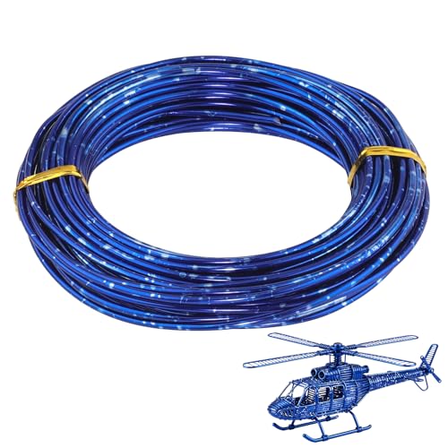 12 Gauge Aluminum Craft Wire for Jewelry Making, 32.8FT Bendable Metal Wirefor Bonsai Armature(Navy Silver) - color: Navy Silver