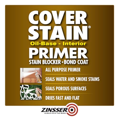 Zinsser Cover-Stain Oil-Base Primer-Sealer Spray, White | Zinsser Cover-Stain spray, 13oz. Oil-base stain-blocking primer-sealer for wood, drywall & metal; seals stains, superior.