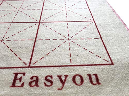 Easyou Chinese Calligraphy Felt Mat Sumi Painting Desk Pad 50 * 70cm (19.6"*27.5") Thick - color: Gridded Calligraphy desk pat 70*50cm