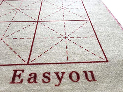 Easyou Chinese Calligraphy Felt Mat Sumi Painting Desk Pad 50 * 70cm (19.6"*27.5") Thick - color: Gridded Calligraphy desk pat 70*50cm