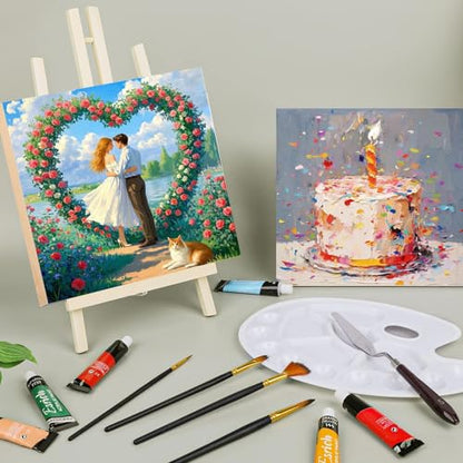5 Pack 12x12 Inch Unfinished Square Wood Panels for DIY Painting Crafts | Blank Wood Canvas Frames for Oil Paint Pouring & Valentine Halloween Xmas Decor - size: 12"×12" 5 Pack
