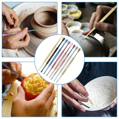 Jiozermi 8 Pack Wax Carving Tools, 8 Colors - color: 8 Colors