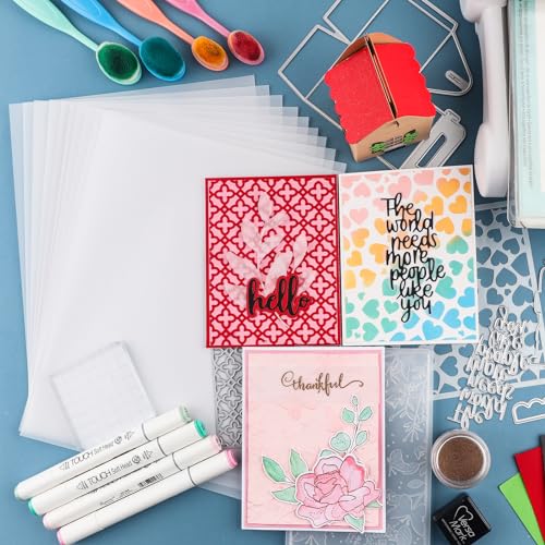 BAOFALI 30 Pack Vellum Paper Sheets,93GSM Heat Resistant Translucent Vellum Paper for Crafts, Tracing, Drawing, Card Making, Invitations, 8.5 x 11 Inches - size: 93gsm/29lb (30 Sheets)