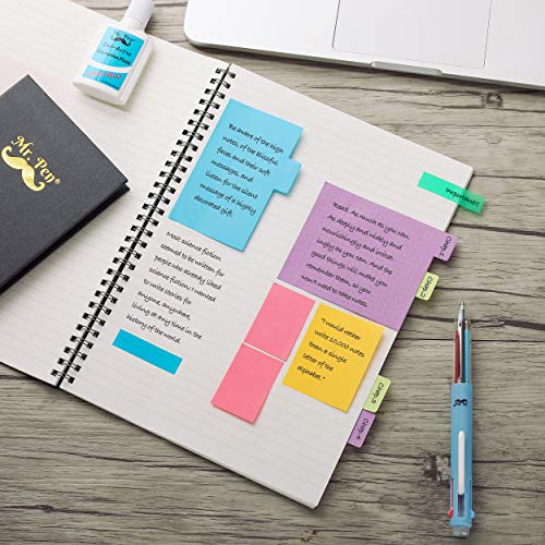 Mr. Pen- Sticky Notes Set, 2 Sets, 820 Pack, Ruled | Dotted & Blank Notes with 150 Index Tabs, Divider Sticky Pads for Bible Study, Office, School, Planning - color: Vibrant, size: 2 Sets