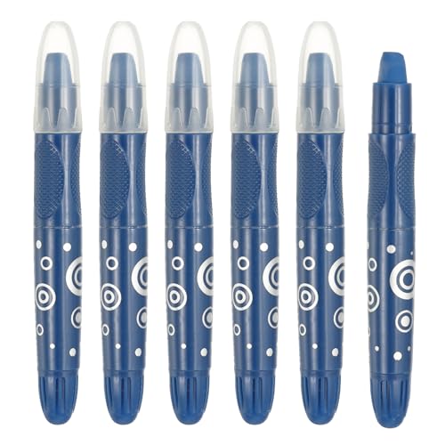 PATIKIL Watercolor Gel Crayon, 6Pcs Washable Twist Crayons for Coloring, Drawing, Painting, Dark Blue (5.2x0.59) - color: Dark Blue