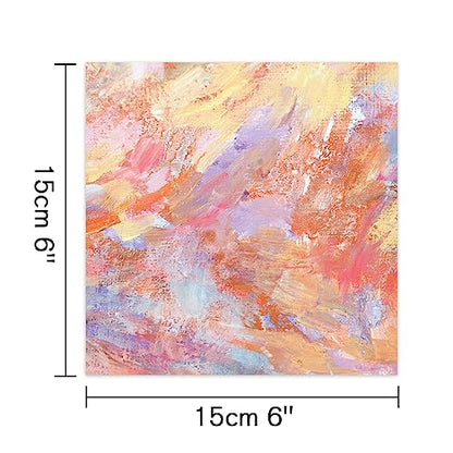 Scrapbook Paper, 24 Sheets 6"×6" 160gsm Single-Sided Patterned Cardstock - color: 24 sheets-oil painting