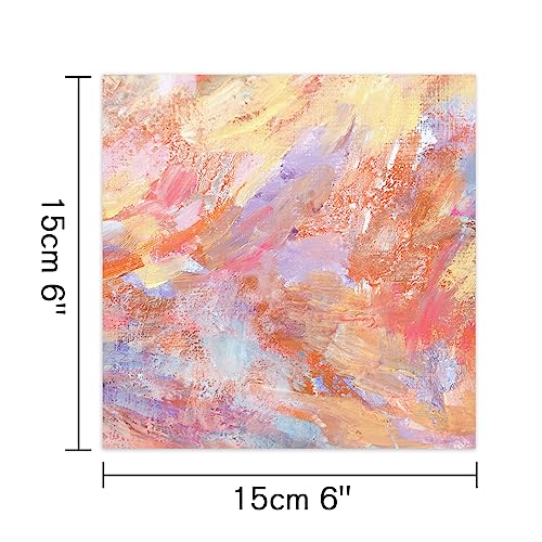 Scrapbook Paper, 24 Sheets 6"×6" 160gsm Single-Sided Patterned Cardstock - color: 24 sheets-oil painting