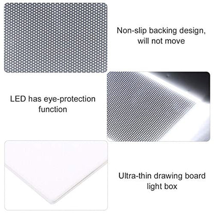 LED Light Box, Eye‑ A6 LED Light Pad Drawing LED Light Board Brightness Artcraft Tracing Flip Book Kit with Non‑Slip Backing, LED Copy Board Tablet