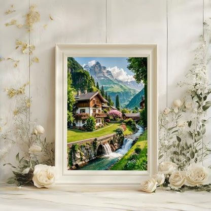 Forest Cabin Diamond Painting Kits for Adults Beginners Gem Art DIY Craft - color: KM549-1