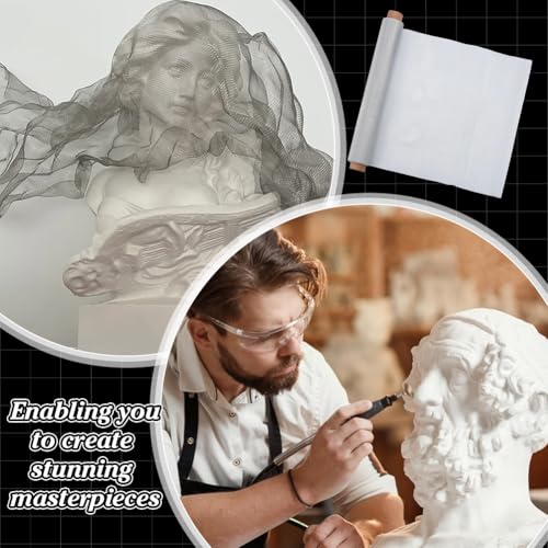 OLYCRAFT Aluminum Sculpting Wire Mesh 15.8 Inch by 16.4 Feet Metal Mesh Sheet Wire Meshes Roll for Sculpting Clay Craft 0.3mm Thick Sculpting Meshes Screen for Arts and Craft - size: 0.3mm Thick