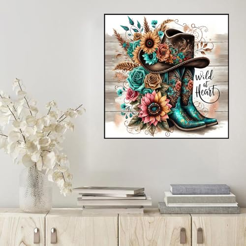 HHMATITS Boots Diamond Art Kits for Adults 14X14IN - color: Boots
