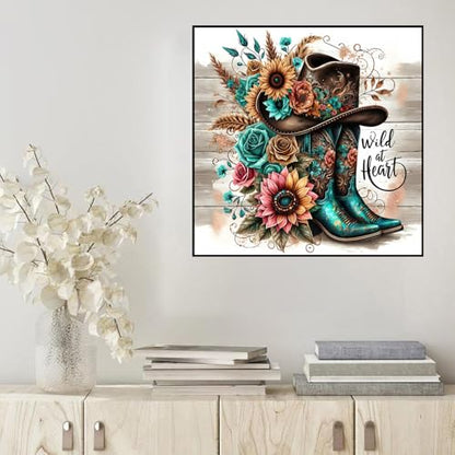 HHMATITS Boots Diamond Art Kits for Adults 14X14IN - color: Boots