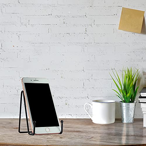 IBosins 5-Pack 4-Inch Plate Holder Display Stands Black Metal Frame Stand - color: Black, size: 4 Inch