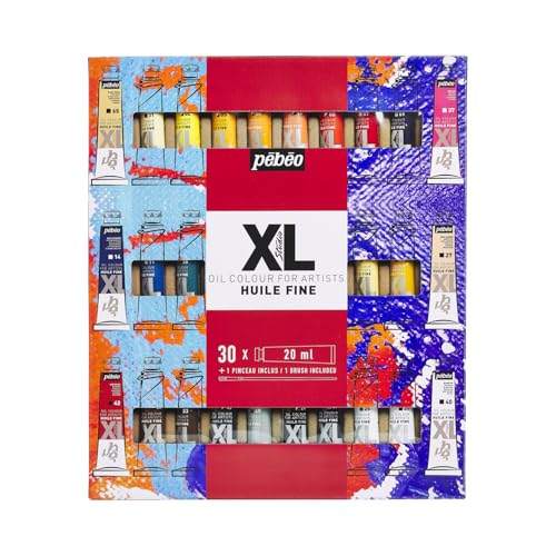 PEBEO Pébéo Fine XL Oil Paint Set, Complementary Colours, 30 x 20 ml + Brush - size: 30 x 20 ml + Brush