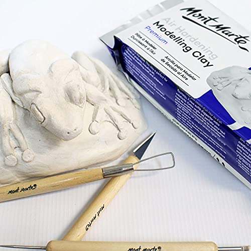 White Modelling Clay Air Dry by Mont Marte, 500g (1.1lb), Ideal Gift for Professional Artists - color: White, size: 500g - 1 Pack