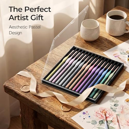 Nicpro 15PCS Paint By Numbers Brushes, Micro Fine Detail Paint Brush Set - size: 15 PCS