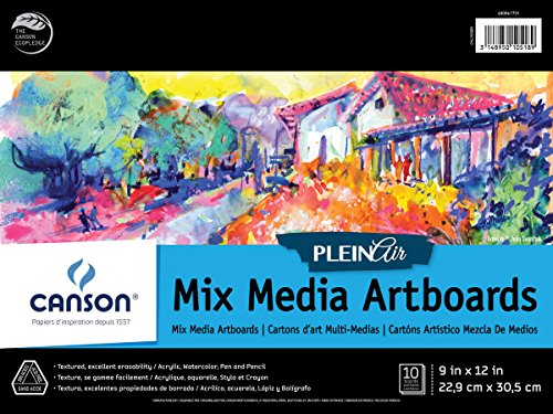 Plein Air Mix Media Artboard 9X12 10 Boards - size: 9" x 12"