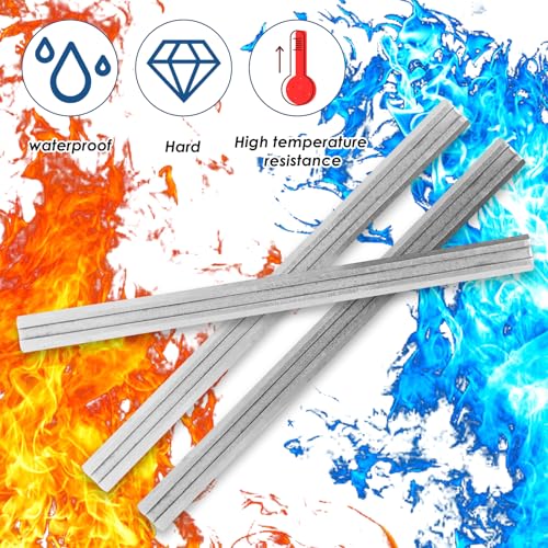 10 Pcs 3-1/4" Planer Blades Replacement Part with Packaging Box | Compatible with Bosch, DeWalt, Black, Decker, Ryobi and More Portable Planers, Carbide Knives Gift for Craftsman, Carpenter