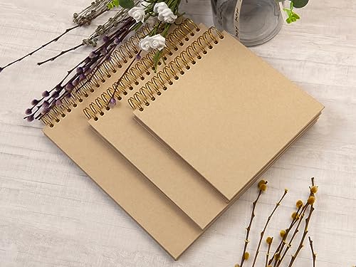 potricher 10 x 10 Inch DIY Scrapbook Photo Album 80 Pages, Yellow - color: Yellow, size: 10 Inch 80 Pages