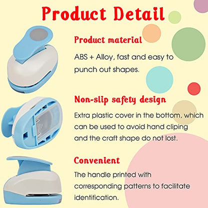 Ecohu Circle Hole Punch for Craft Sizeout 1inch, Paper Punch Shapes, Craft Lever Punch Handmade, Tool for Scrapbook, Festival Cards, DIY Arts. Use 80-200g Craft Paper.