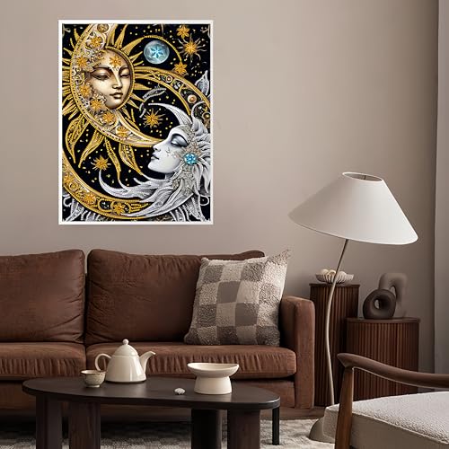 DOTSTART Diamond Art Kits for Adults,Sun and Moon Diamond Paintings Kits - color: EXZ189-1