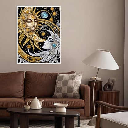 DOTSTART Diamond Art Kits for Adults,Sun and Moon Diamond Paintings Kits - color: EXZ189-1