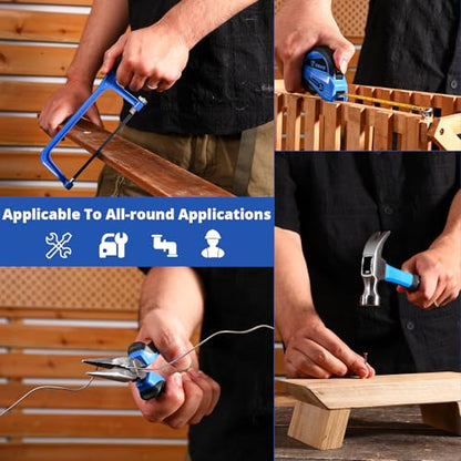 DEKOPRO Tool Set: 228 Piece Home Tool Kit, Household Basic Repair Tool Set Comes with Storage ToolBox, Socket Wrench Set for Car, Hand Tool Box Set for Home - Blue - color: Blue