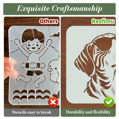 Dog Stencils for Crafts Reusable 24Pcs Stencils(5.9X5.9 inch) - color: Dog 2