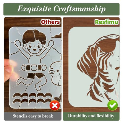 Dog Stencils for Crafts Reusable 24Pcs Stencils(5.9X5.9 inch) - color: Dog 2
