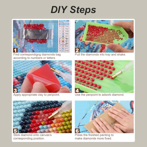 hill froeistung Animal Scenery Diamond Art Painting Kits for Adults - color: HF-A211