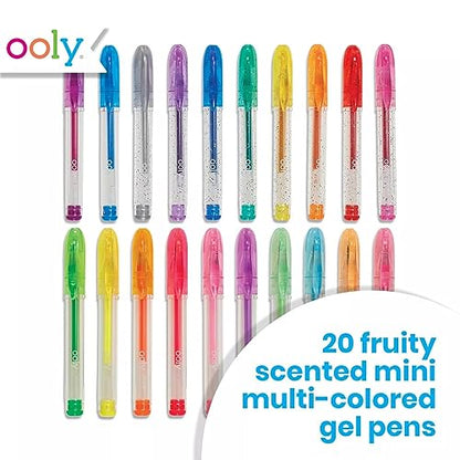 Ooly Scented Mini Doodlers Gel Pens, Set of 20 | Ages 3+, Glitter, Neon, and Pastel Scented Mini Pens for Kids and Adults, Fun Art and Stationery Supplies, Great Gift Idea - style: Glitter, Neon & Pastel Mini Pens
