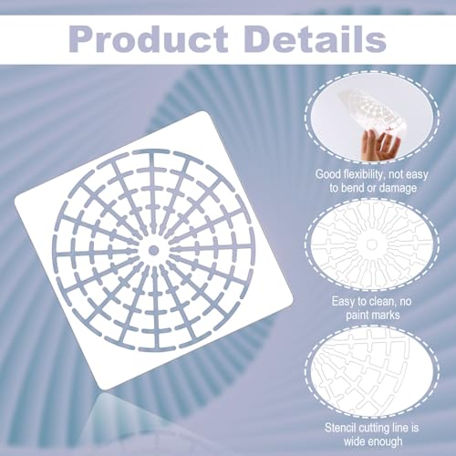 Gosknor 10pcs Mandala Dot Painting Stencils, 5 Sizes Reusable Mandala Dotting Stencil Set for Paper, Wall, Wood Canvas DIY Painting Art Projects