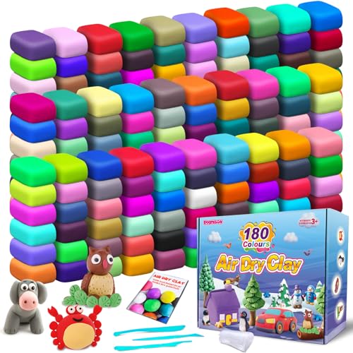 ESSENSON Air Dry Clay 180 Colors, Modeling Clay for Kids - color: 180 Colors