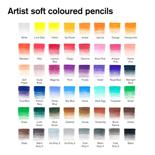 Winsor & Newton Studio Collection, Color Pencils, Set of 48 - style: 48 Color Pencils