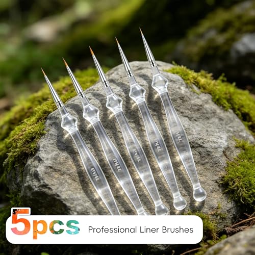 5PCS Detail Paint Brushes Set for Acrylic Oil Watercolor Gouache | Miniature Brushes for Fine Detailing & Art Painting, Mini Painting Brush For Models Paint by Number Figurine