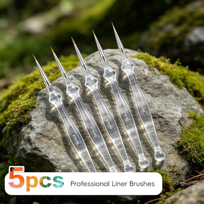 5PCS Detail Paint Brushes Set for Acrylic Oil Watercolor Gouache | Miniature Brushes for Fine Detailing & Art Painting, Mini Painting Brush For Models Paint by Number Figurine