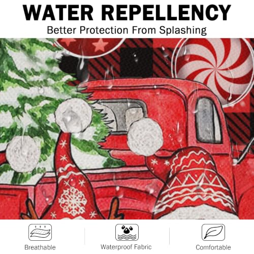 Imiss Waterproof Stain-Resistant Cooking Chef Aprons for Grill BBQ Baking 27 X 31 Inch - color: Christmas Gnome