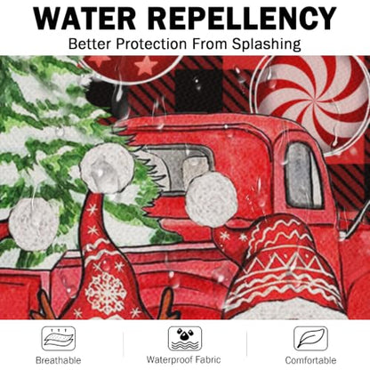 Imiss Waterproof Stain-Resistant Cooking Chef Aprons for Grill BBQ Baking 27 X 31 Inch - color: Christmas Gnome