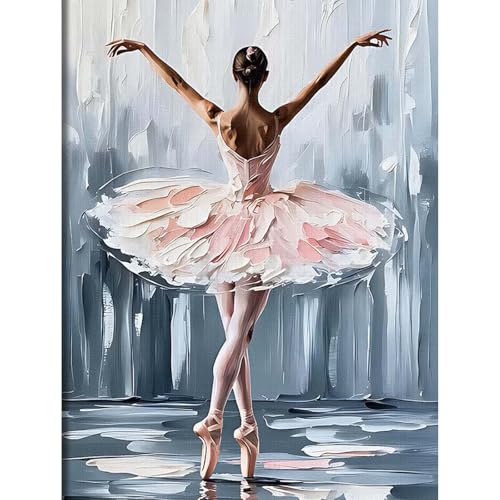 niurenmaoyi Ballet Dancer Paint by Numbers Kit for Adult Beginner,16X20in - color: Adults' Paint-By-Number Kits-0521-01