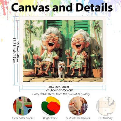 Paint by Numbers Kit for Adults, Adult Paint by Number Kits 16x20 Inch - color: Grandma