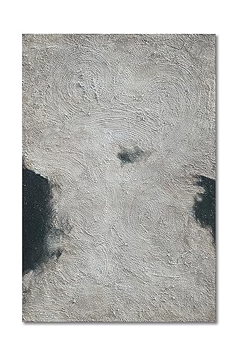 NANKAI Minimalist Art Hand Painted Black and Gray Abstract Oil Painting Canvas Wall Art 36x24 Inch Home Wall Decoration - color: Nkhb078