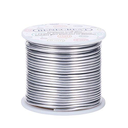 BENECREAT 12 Gauge Aluminum Wire - 100FT Tarnish Resistant Craft Wire for Jewelry, Beading, Sculpting, Model Making (Primary Colors) - size: 12 Gauge (2mm)