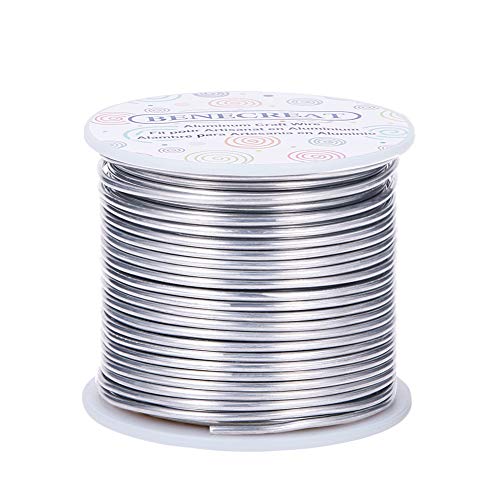 BENECREAT 12 Gauge Aluminum Wire - 100FT Tarnish Resistant Craft Wire for Jewelry, Beading, Sculpting, Model Making (Primary Colors) - size: 12 Gauge (2mm)