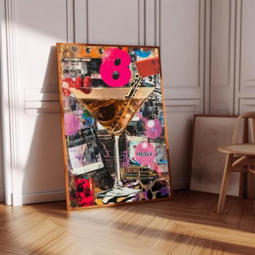 Retro Wine Glass Diamond Art Kits for Adults Diamond Painting Kit for Adult | Cute Fashion Modern 5D Diamond Dots Gem Art Crafts with Tools, Round Full Drill Crafts for Home Wall Decor-12X16in - color: DP03107, size: Round diamond painting